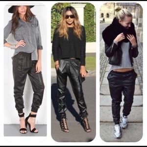 BCBG Maxazria Sugi Faux Leather Jogger Pants